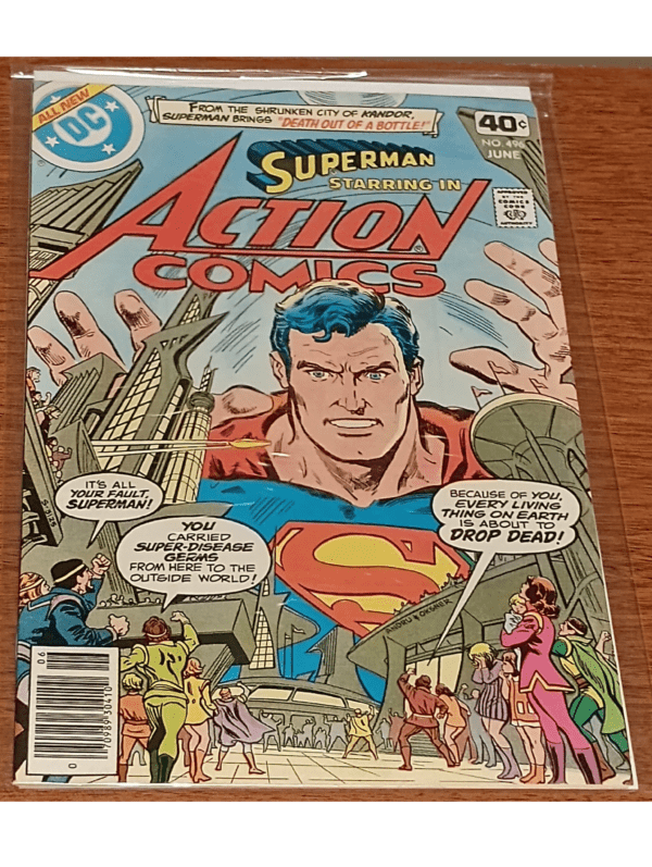 Superman starring in Action Comics #496