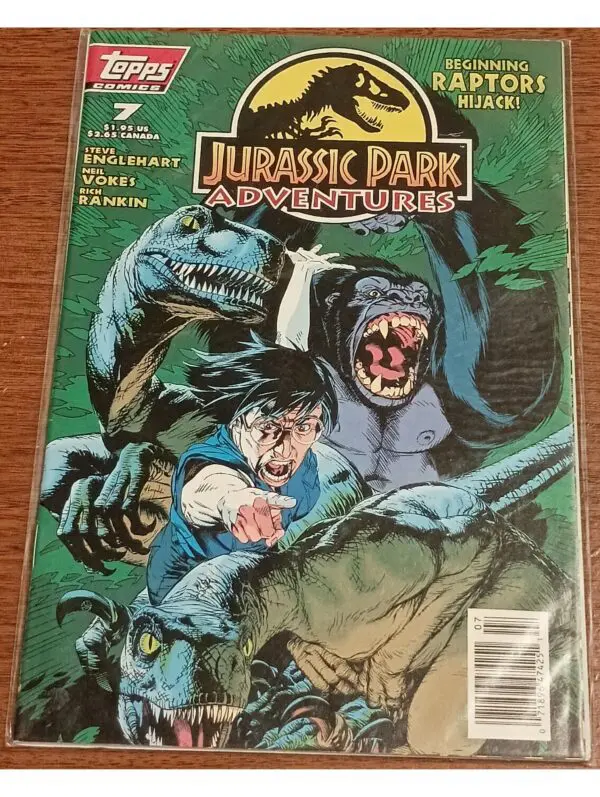 Jurassic Park Adventures #7 – Raptors Hijack! Classic Topps Comics Issue