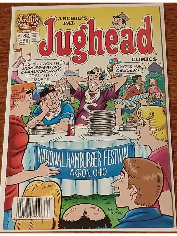 Jughead #182 (2007) – Archie Comics | 65th Anniversary Issue | Burger-Eating Championship Story