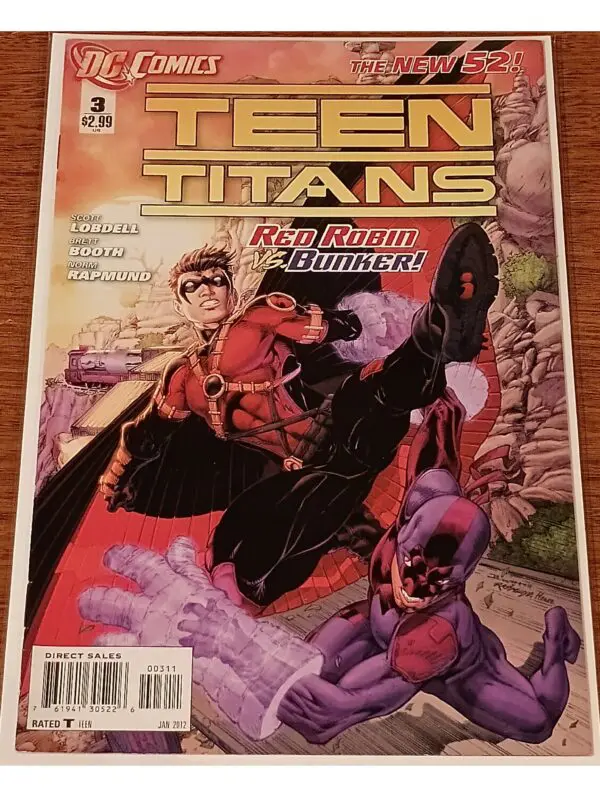 Teen Titans #3 (2012) – Red Robin vs. Bunker! | DC The New 52