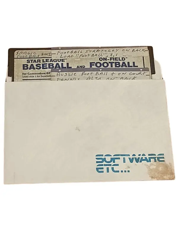 Star League Baseball and Football – Commodore 64 Sports Simulation Floppy Disk