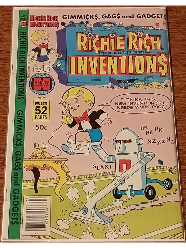 Richie Rich Inventions #4 – Harvey Comics Gimmicks, Gags, and Gadgets (52 Pages, 1980s)