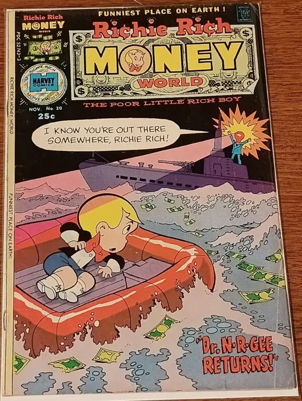 Richie Rich Money World #20 – Dr. N-R-Gee Returns! (Harvey Comics, November 1977)