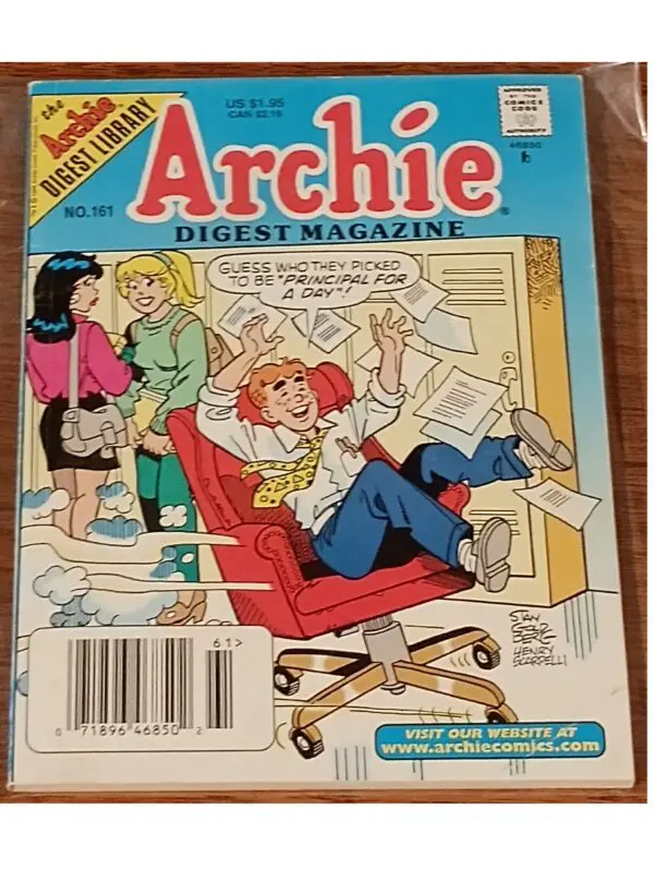 Archie Digest Magazine No. 161 – 128-Page Classic Comic Featuring “Principal for a Day” Archie