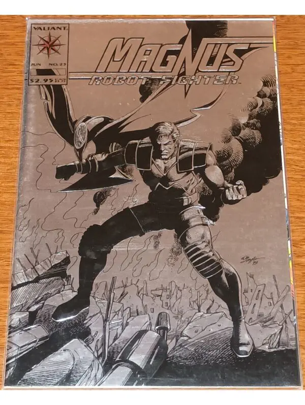 Magnus Robot Fighter #25 – Valiant Comics (June 1993) – Black & White Variant Cover