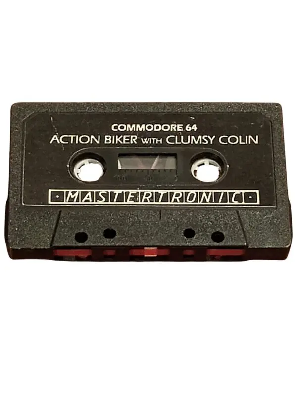 Action Biker with Clumsy Colin (Commodore 64 Cassette) – Mastertronic Classic