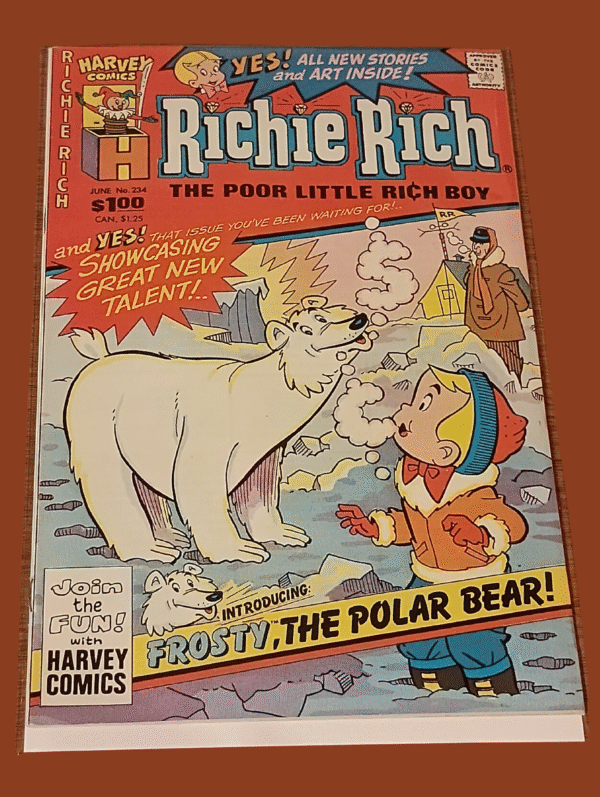 Richie Rich #234 (June 1989, Harvey Comics) – First Appearance of Frosty the Polar Bear!