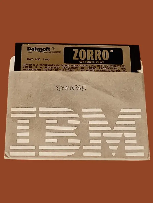 Zorro (1985) – Commodore 64/128 Floppy Disk | Datasoft & Synapse Software