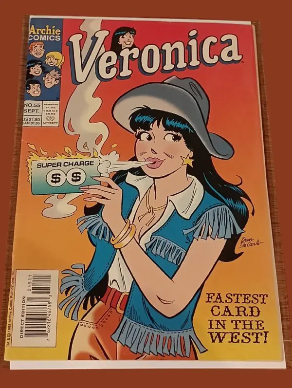 Veronica #55 (1998) Archie Comics – Fastest Card in the West!