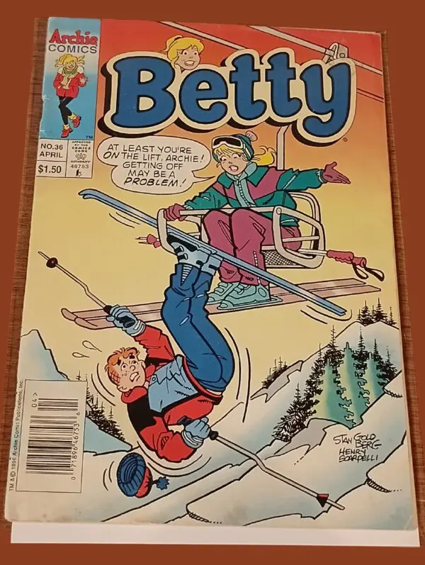 Betty #36 Archie Comics April 1996 Ski Lift Cover