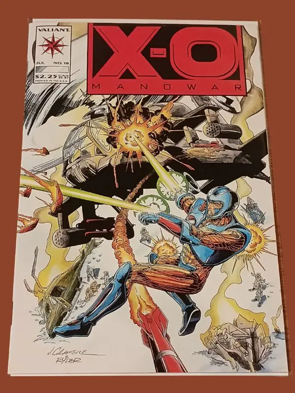 X-O Manowar #18 | Valiant Comics July 1993 | Classic Armor vs. Firepower Battle