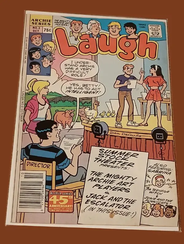 Laugh #3 (October, Archie Comics) – Dan DeCarlo Cover, Summer Stock Theater Special!