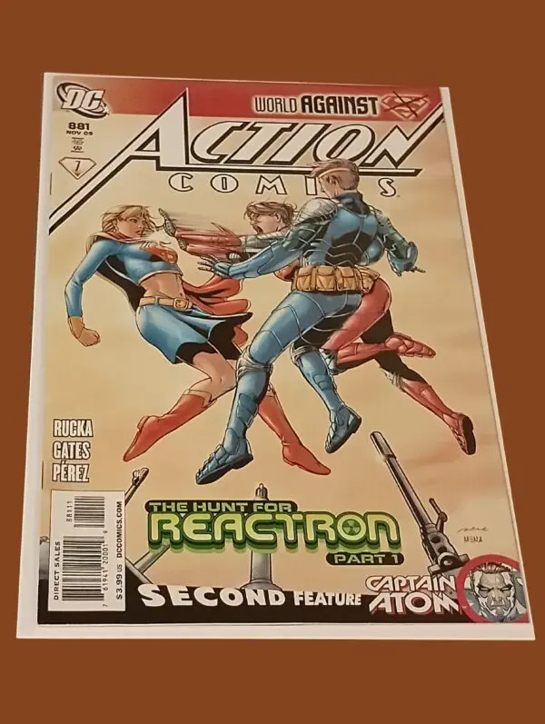 Action Comics #881 (2009) – World Against Superman: The Hunt for Reactron Begins!