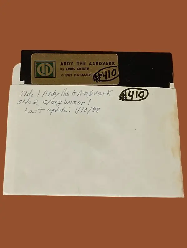 Ardy the Aardvark – Commodore 64 – 5.25" Floppy Disk by Datamost (1983)
