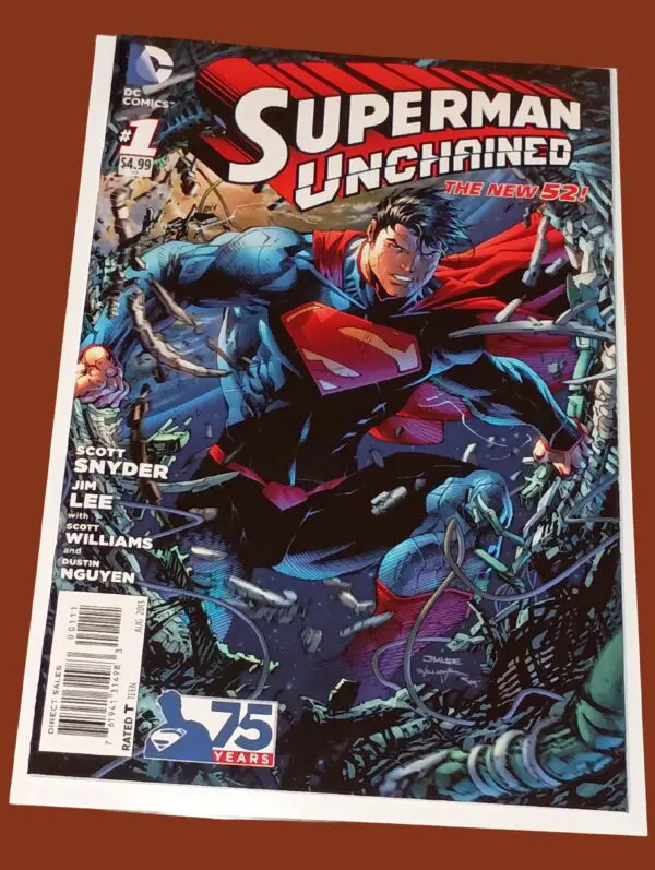 Superman Unchained #1 (2013) – New 52 Debut – Scott Snyder & Jim Lee – 75th Anniversary Issue