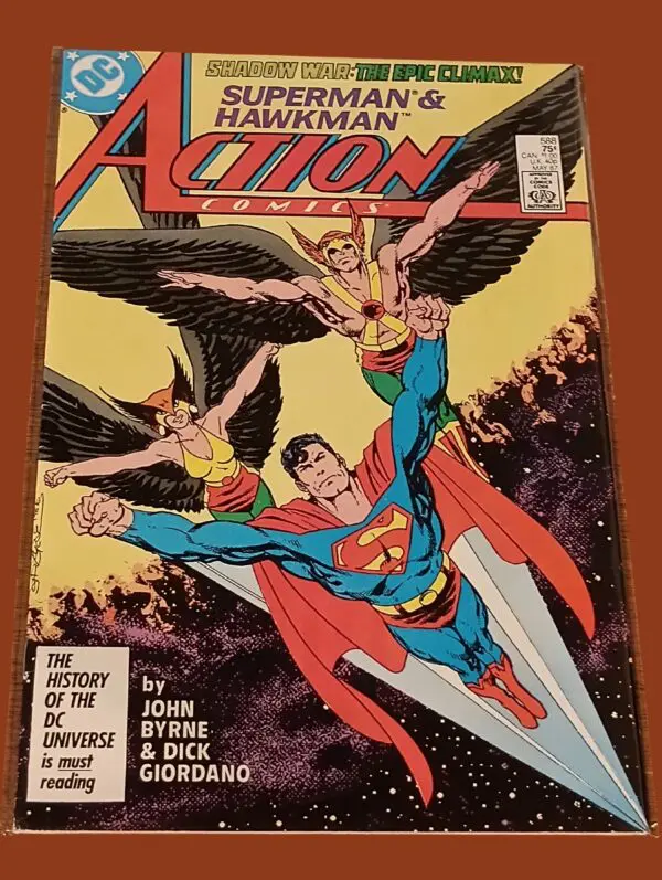 Action Comics #588 – Superman & Hawkman: Shadow War Epic Finale (1987, DC Comics)