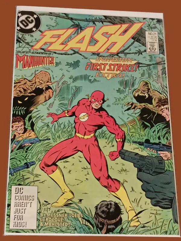 The Flash #21 (1989) – DC Comics Invasion! First Strike! Crossover with Manhunter