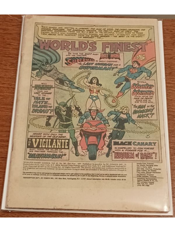 World's Finest #247 No Cover