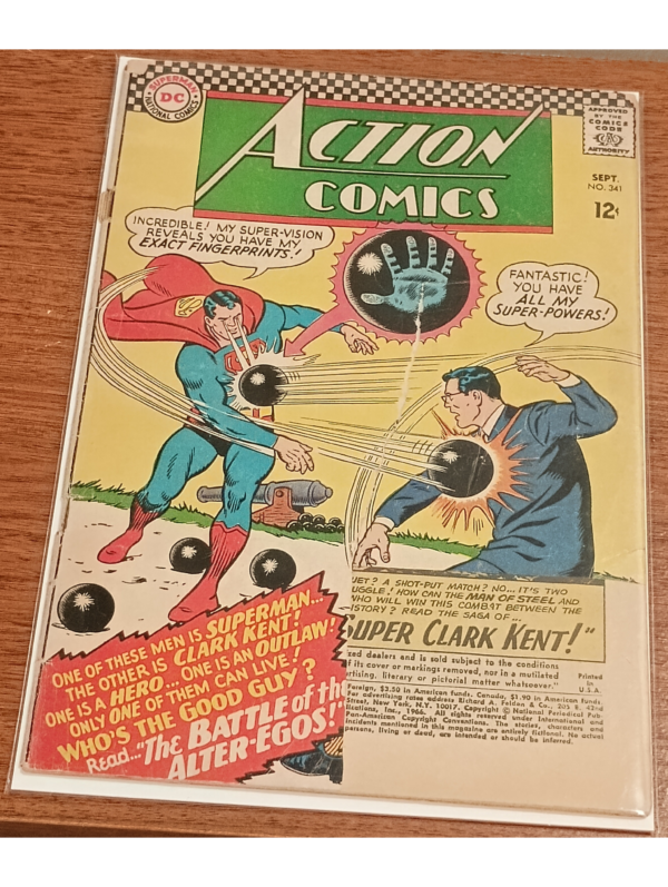 Action Comics #341 damaged front cover