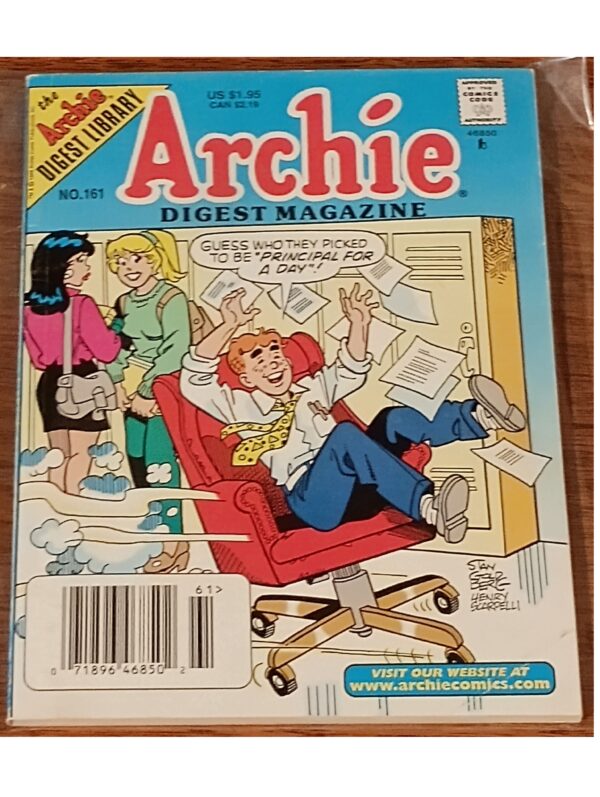 Archie Digest Magazine No. 161 – 128-Page Classic Comic Featuring “Principal for a Day” Archie