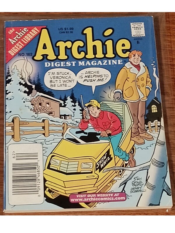 Archie Digest Magazine No. 162 – 128-Page Winter Comic with Archie & Jughead Snowmobile Gag