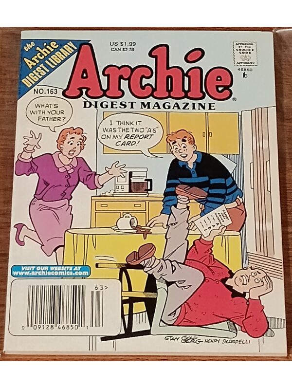 Archie Digest Magazine No. 163 – 128-Page Classic Comic Featuring Archie’s Report Card Gag