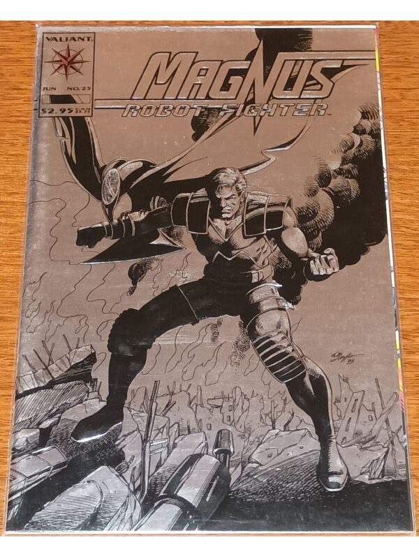 Magnus Robot Fighter #25 – Valiant Comics (June 1993) – Black & White Variant Cover