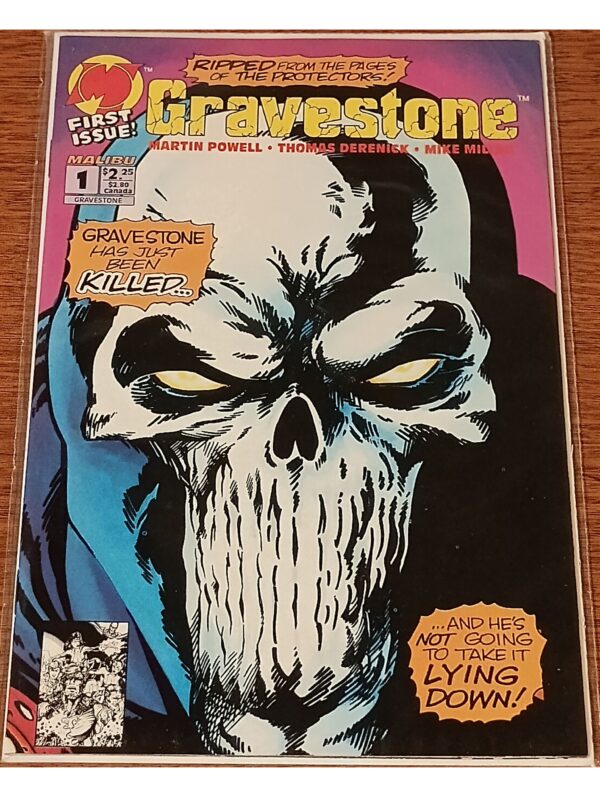 Gravestone #1 (Malibu Comics, 1993) – First Issue! Supernatural Origin of a Dark Hero