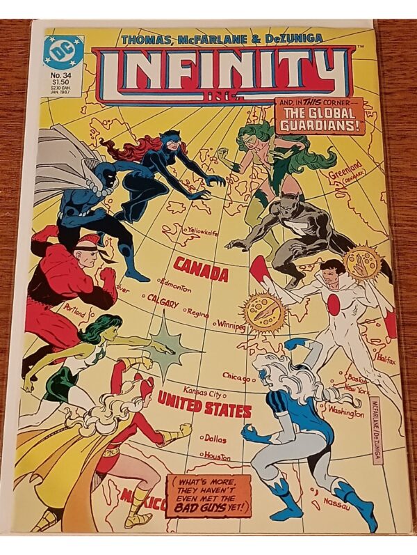 Infinity Inc. #34 (1987, DC Comics) – Featuring the Global Guardians!