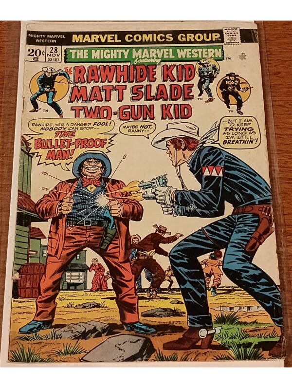 The Mighty Marvel Western #28 (1974, Marvel Comics) – Featuring Rawhide Kid, Matt Slade, and Two-Gun Kid!