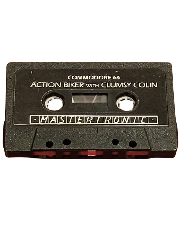 Action Biker with Clumsy Colin (Commodore 64 Cassette) – Mastertronic Classic
