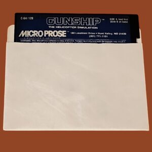 Gunship – Commodore 64/128 Helicopter Simulator | MicroProse 5.25" Floppy Disk (Tested & Working)