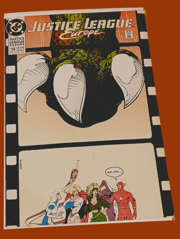 Justice League Europe #14 – DC Comics (1990) | Power Girl, Crimson Fox, Flash | JLI Era