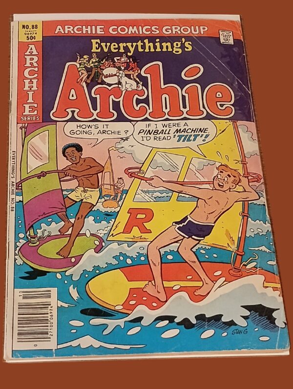 Everything’s Archie #88 (1981) – Classic Archie Windsurfing Cover – Bronze Age Humor Comic