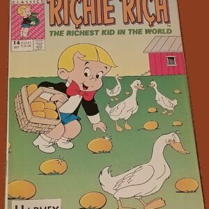 Richie Rich Classics #14 (July 1992, Harvey Comics) – “A Chilling North Pole Adventure” + Duck & Gold Egg Cover!