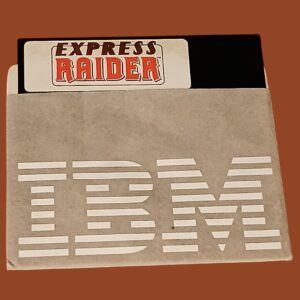 Express Raider – IBM PC 5.25" Floppy Disk | Classic Western Arcade Game (Tested & Working)