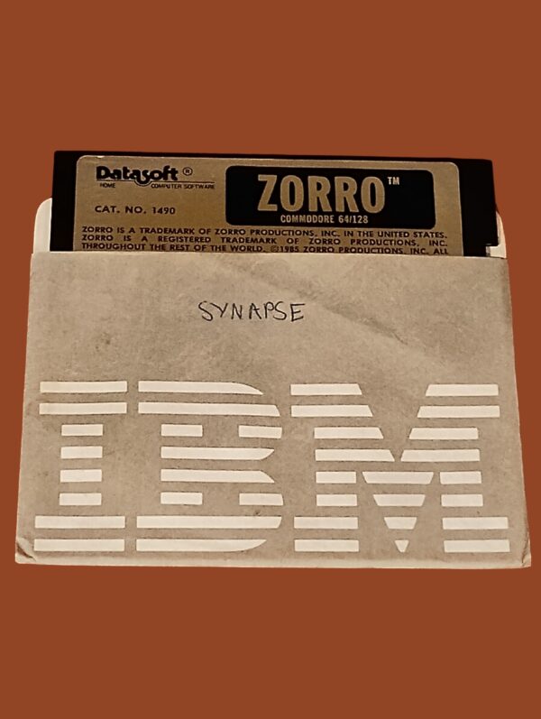 Zorro (1985) – Commodore 64/128 Floppy Disk | Datasoft & Synapse Software