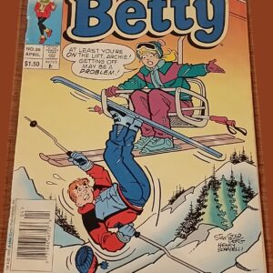 Betty #36 Archie Comics April 1996 Ski Lift Cover