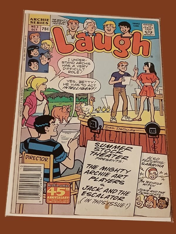 Laugh #3 (October, Archie Comics) – Dan DeCarlo Cover, Summer Stock Theater Special!
