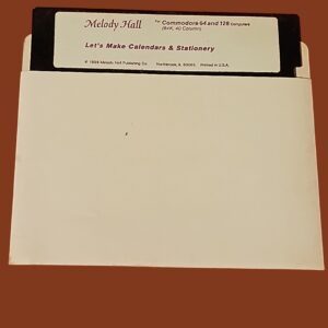 Let’s Make Calendars & Stationery – Commodore 64 / 128 (1986, Melody Hall) – 5.25" Floppy Disk