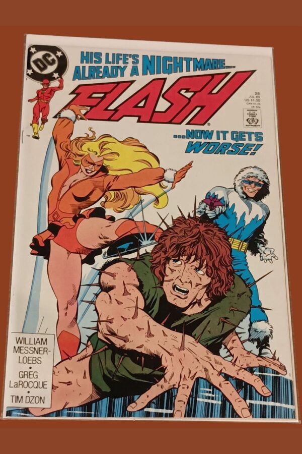 The Flash #28 (1989, DC Comics) – Golden Glider & Captain Cold Appearance