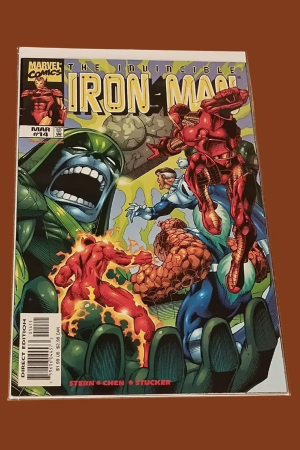 The Invincible Iron Man #14 (1999, Marvel Comics) – Featuring the Fantastic Four & Doctor Doom