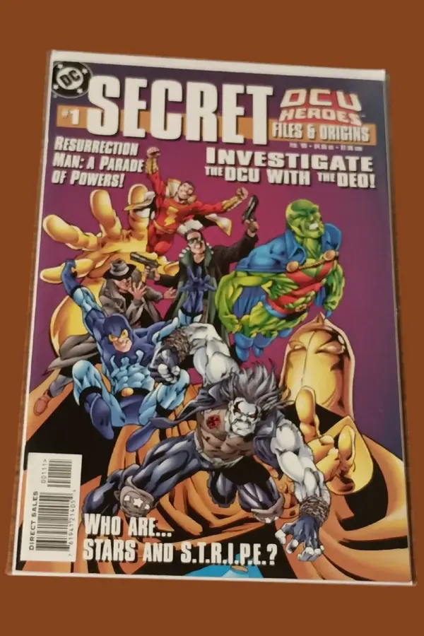 Secret Files & Origins: DCU Heroes #1 (1999, DC Comics) – Stars and S.T.R.I.P.E., Martian Manhunter, Lobo & More