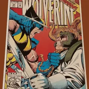 Wolverine #54 (1992) – Wolverine vs. Shatterstar! | Marvel 30th Anniversary Issue