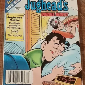 Jughead’s Double Digest #134 – Classic Oversleeping Gag Cover with Jughead’s Motto Jughead’s Double Digest #134 – Classic Oversleeping Gag Cover with Jughead’s Motto
