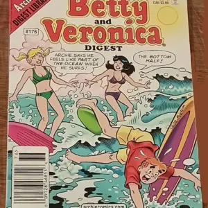 Betty and Veronica Digest #176 – Fun Surfing Cover with Classic Archie Humor Betty and Veronica Digest #176 – Fun Surfing Cover with Classic Archie Humor
