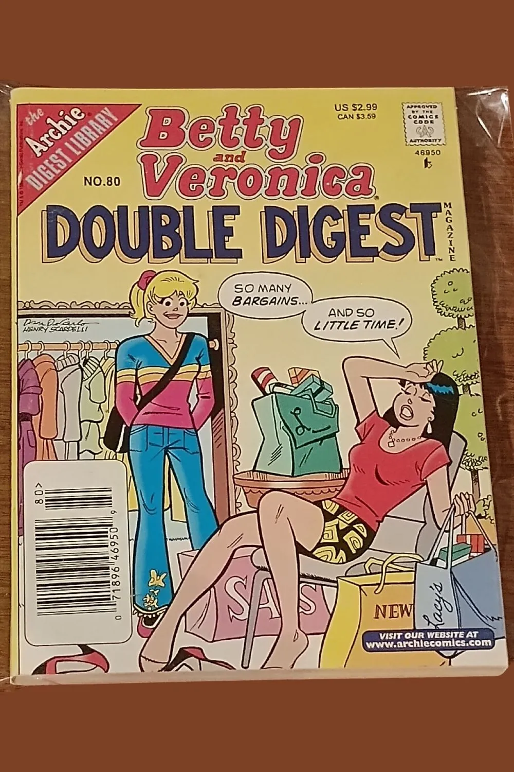 Betty and Veronica Double Digest #80 – Classic Shopping Spree Cover Betty and Veronica Double Digest #80 – Classic Shopping Spree Cover