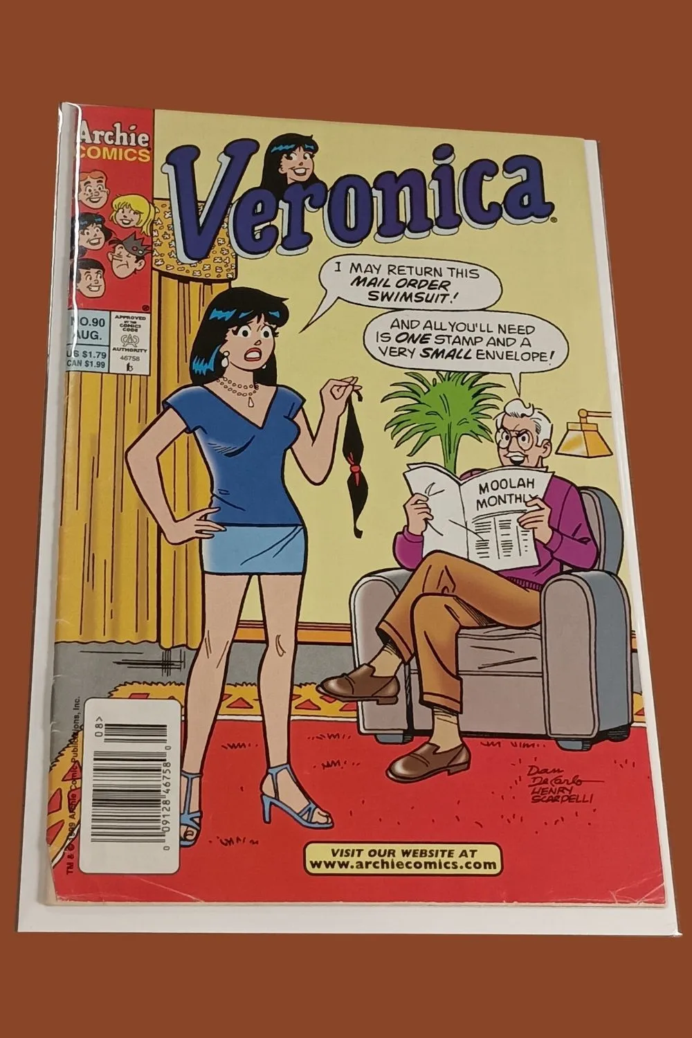 Veronica #90 (August 2000) β Classic Archie Comics β Dan DeCarlo Cover β Direct Edition Veronica #90 (August 2000) β Classic Archie Comics β Dan DeCarlo Cover β Direct Edition