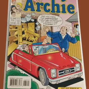 Archie #465 (November 1987) – Classic Car Cover – Archie Comics Direct Edition
