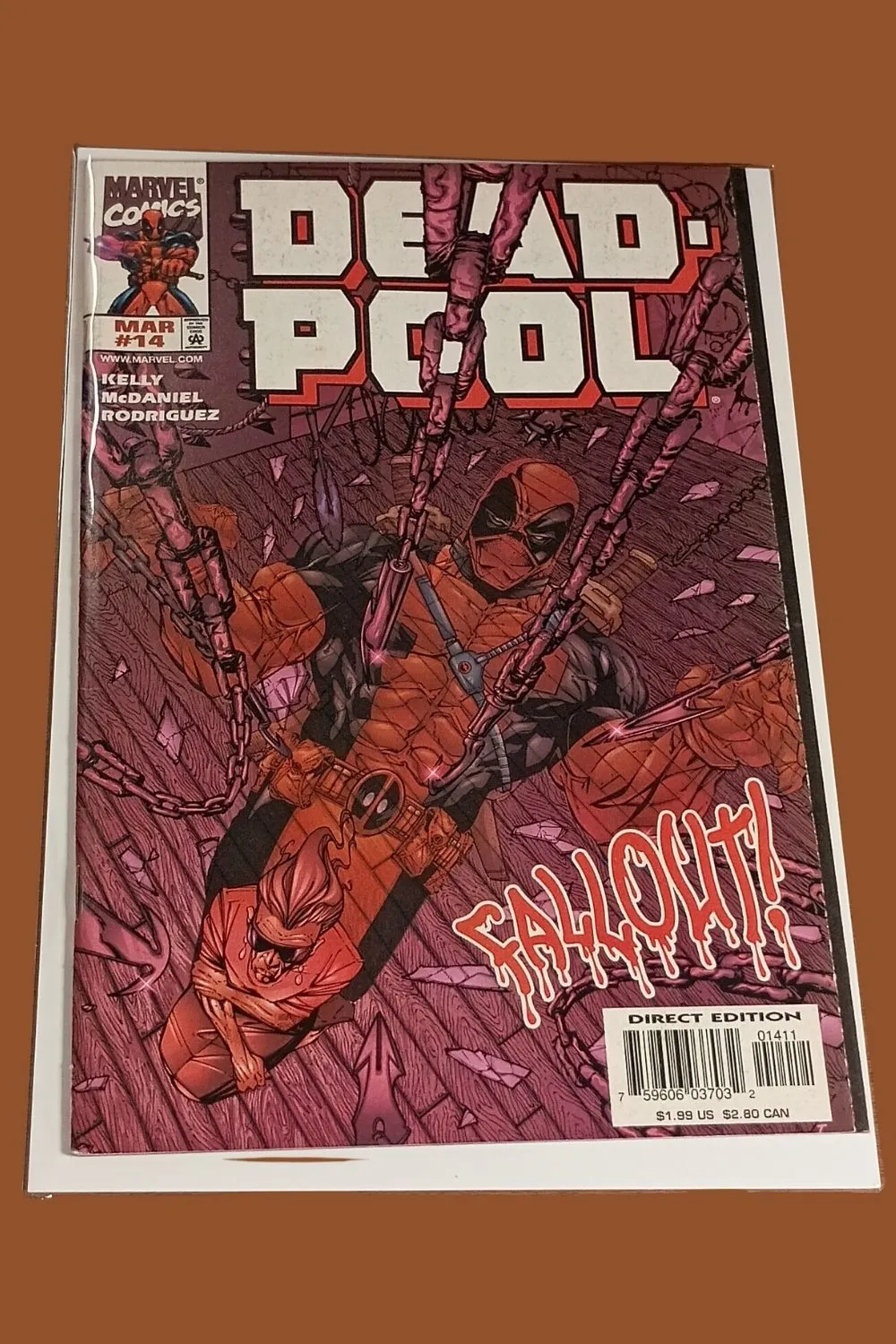Deadpool #14 (Marvel Comics, 1998 Series) – “Fallout!” – Direct Edition Deadpool #14 (Marvel Comics, 1998 Series) – “Fallout!” – Direct Edition